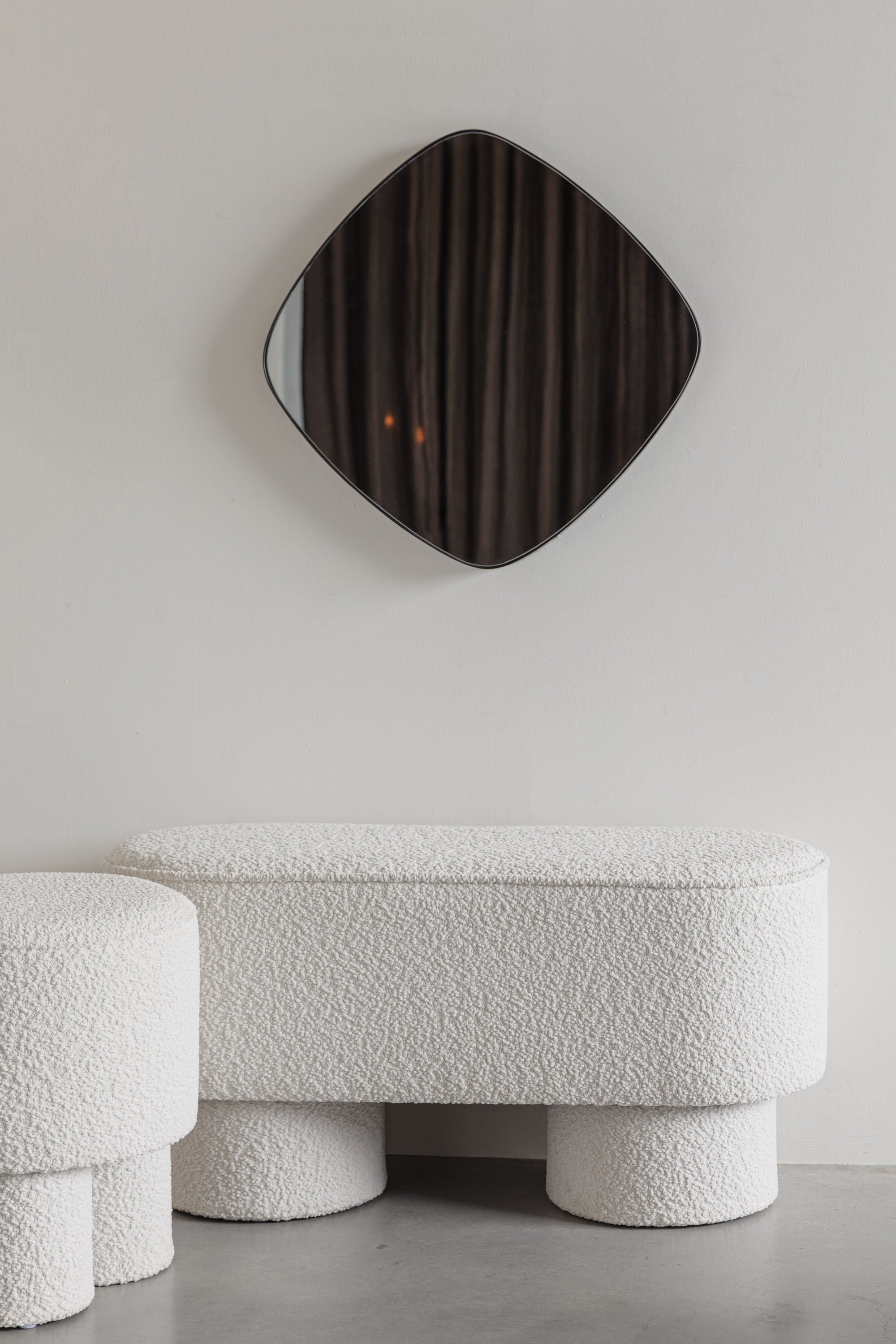 Mila Black Square Wall Mirror